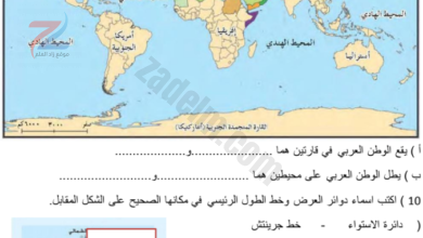 انشطة واسئلة اختبارات لمادة الدراسات الاجتماعية للصف السادس