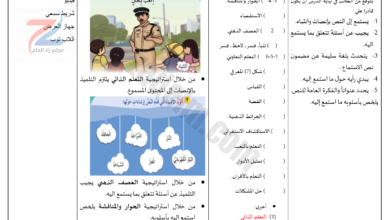 سجل تحضير جاهز لمادة اللغة العربية للصف الثاني الفصل الدراسي الثاني