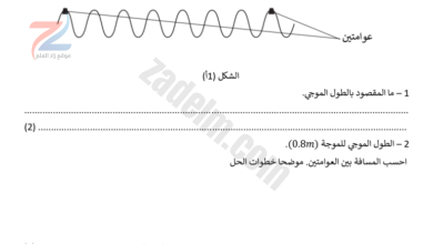 اختبار تجريبي لمادة الفيزياء للصف العاشر الفصل الدراسي الثاني منهج كامبردج الجديد سلطنة عمان
