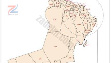 ترتيب ولايات سلطنة عمان من حيث المساحة