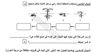 مكتبة اختبارات قصيرة وانشطة لمادة العلوم للصف الخامس الفصل الدراسي الاول