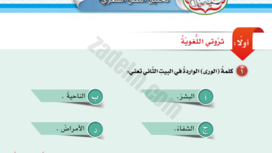 حل اسئلة درس نصائح طبيب لمادة اللغة العربية للصف الخامس الفصل الدراسي الثاني المنهج العماني