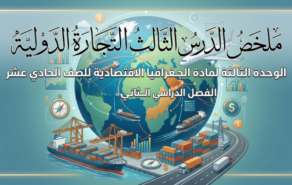 ملخص الدرس الثالث التجارة الدولية الوحدة الثالثة لمادة الجغرافيا الاقتصادية للصف الحادي عشر الفصل الدراسي الثاني المنهج العماني