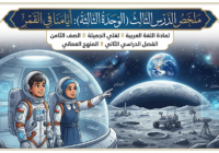 ملخص الدرس الثالث (الوحدة الثالثة): أيَامنا في القمر لمادة اللغة العربية لغتي الجميلة للصف الثامن الفصل الدراسي الثاني المنهج العماني