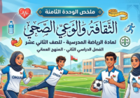 ملخص الوحدة الثامنة الثقافة والوعي الصحي لمادة الرياضة المدرسية للصف الثاني عشر الفصل الدراسي الثاني المنهج العماني