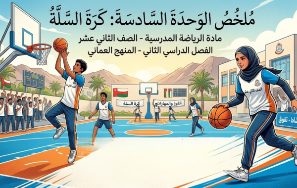 ملخص الوحدة السادسة كرة السلة لمادة الرياضة المدرسية للصف الثاني عشر الفصل الدراسي الثاني المنهج العماني