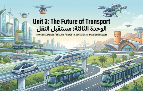 ملخص Unit 3: The Future of Transport الوحدة الثالثة: مستقبل النقل لمادة اللغة الانجليزية للصف العاشر الفصل الدراسي الثاني المنهج العماني