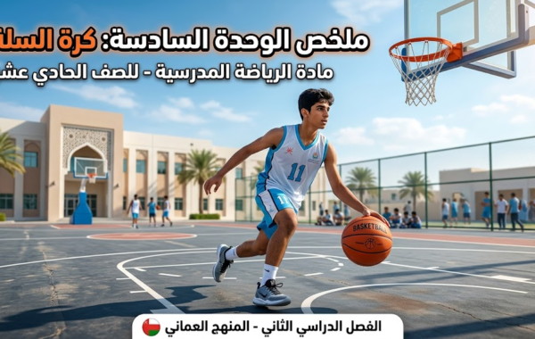 ملخص الوحدة السادسة: كرة السلة لمادة الرياضة المدرسية للصف الحادي عشر الفصل الدراسي الثاني المنهج العماني