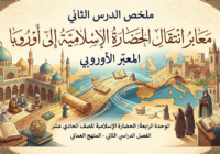 ملخص الدرس الثاني معابر انتقال الحضارة الإسلامية إلى أوروبا – المعبر الأوروبي الوحدة الرابعة لمادة الحضارة الاسلامية للصف الحادي عشر الفصل الدراسي الثاني المنهج العماني