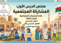ملخص الدرس الأول: المشاركة المجتمعية لمادة الدراسات الاجتماعية الوحدة الثالثة للصف السادس الفصل الدراسي الثاني المنهج العماني