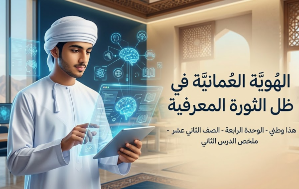 ملخص الدرس الثاني الهُوِيَّة العُمانية في ظل الثورة المعرفية لمادة هذا وطني الوحدة الرابعة للصف الثاني عشر الفصل الدراسي الثاني المنهج العماني