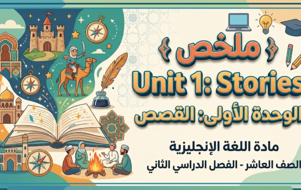 ملخص Unit 1: Stories الوحدة الأولى: القصص لمادة اللغة الانجليزية للصف العاشر الفصل الدراسي الثاني المنهج العماني
