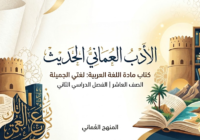 ملخص المحور الرابع: الأدب العُماني الحديث لكتاب مادة اللغة العربية لغتي الجميلة للصف العاشر الفصل الدراسي الثاني المنهج العماني
