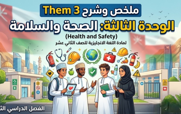 ملخص وشرح Them 3 الوحدة الثالثة: الصحة والسلامة (Health and Safety) لمادة اللغة الانجليزية للصف الثاني عشر الفصل الدراسي الثاني المنهج العماني