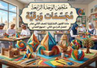 ملخص الوحدة الرابعة مجسمات ورقية لمادة الفنون التشكيلية للصف الثاني عشر الفصل الدراسي الثاني المنهج العماني