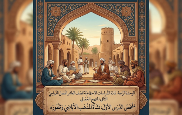 ملخص الدرس الأول: نشأة المذهب الأباضي وتطوره الوحدة الرابعة لمادة الدراسات الاجتماعية للصف العاشر الفصل الدراسي الثاني المنهج العماني