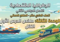 ملخص الدرس الأول النقل الوحدة الثالثة لمادة الجغرافيا الاقتصادية للصف الحادي عشر الفصل الدراسي الثاني المنهج العماني