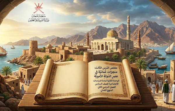 ملخص الدرس الثالث: منجزات عُمانية في عصر الدولة الأموية الوحدة الثانية لمادة الدراسات الاجتماعية للصف السادس الفصل الدراسي الثاني المنهج العماني