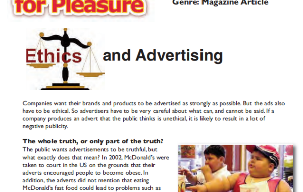 شرح درس Reading for Pleasure Genre: Magazine Article الثيم 1 لمادة اللغة الانجليزية للصف الثاني عشر الفصل الدراسي الاول المنهج العماني