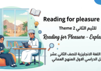 شرح Reading for pleasure للثيم الثاني Theme 2 لمادة اللغة الانجليزية للصف الثاني عشر الفصل الدراسي الاول المنهج العماني