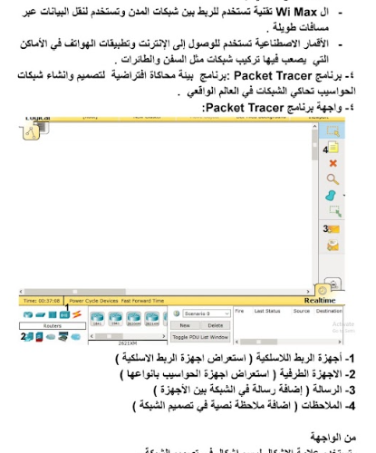 ملخص الوحدة الثانية الشبكات لمادة تقنية المعلومات للصف التاسع الفصل الدراسي الاول المنهج العماني