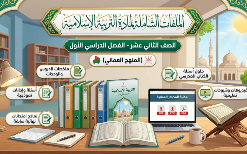 الملفات الشاملة لمادة التربية الاسلامية للصف الثاني عشر الفصل الدراسي الاول المنهج العماني
