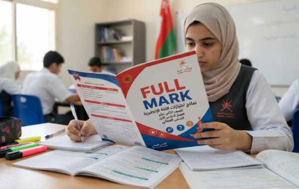كتيب Full Mark لنماذج اسئلة اختبارات لمادة اللغة الانجليزية للصف الثاني عشر الفصل الدراسي الاول المنهج العماني