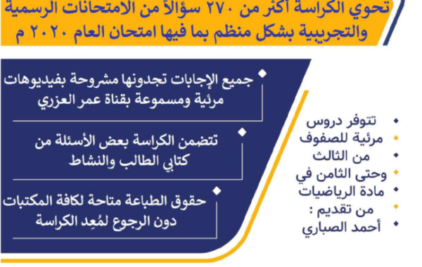 الكراسة الامتحانية لتجميع الاختبارات النهائية لمادة الرياضيات للصف الخامس الفصل الدراسي الاول للاستاذ عمر العزري