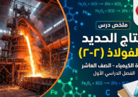 ملخص درس إنتاج الحديد والفولاذ (٢-٢) لمادة الكيمياء للصف العاشر الفصل الدراسي الاول المنهج العماني