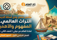 ملخص شامل وحل اسئلة الدرس: التراث العالمي … المفهوم والأهمية لمادة العالم من حولي للصف الثاني عشر الفصل الدراسي الاول المنهج العماني