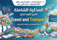 المذكرة الشاملة لشرح الثيم الرابع Travel and Transport لمادة اللغة الانجليزية للصف الثاني عشر الفصل الدراسي الاول المنهج العماني