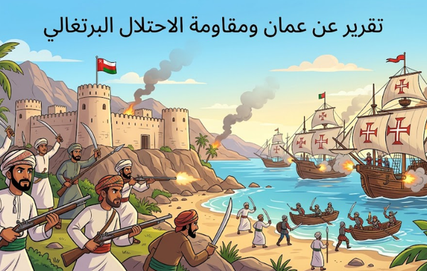تقرير عن عمان ومقاومة الاحتلال البرتغالي لمادة الدراسات الاجتماعية للصف الثامن الفصل الدراسي الاول المنهج العماني