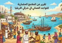 تقرير عن الملامح الحضارية للتواجد العماني في شرقي افريقيا لمادة الدراسات الاجتماعية للصف التاسع الفصل الدراسي الاول