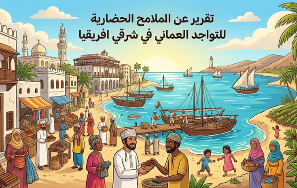 تقرير عن الملامح الحضارية للتواجد العماني في شرقي افريقيا لمادة الدراسات الاجتماعية للصف التاسع الفصل الدراسي الاول