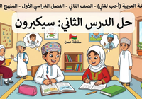 حل الدرس الثاني سيكبرون لمادة اللغة العربية احب لغتي للصف الثاني الفصل الدراسي الاول المنهج العماني
