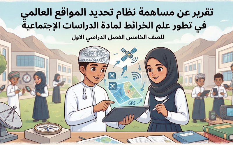 تقرير عن مساهمة نظام تحديد المواقع العالمي في تطور علم الخرائط لمادة الدراسات الاجتماعية للصف الخامس الفصل الدراسي الاول
